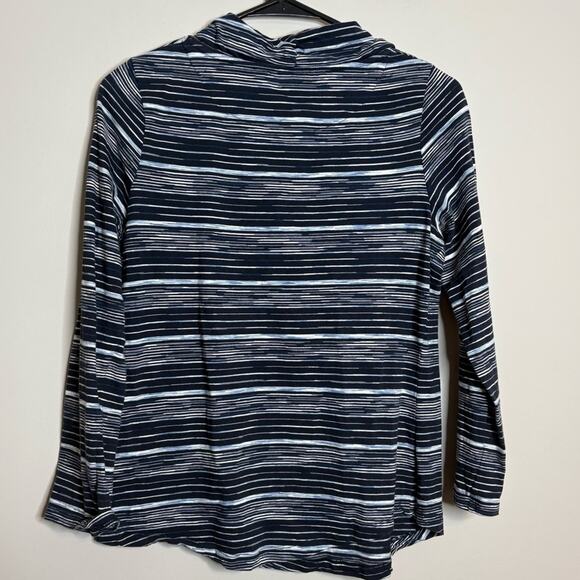 Anthropologie Pilcro & Letterpress Raining Lines Striped Henley Blue Size Medium - Picture 7 of 9